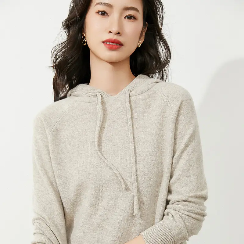 Women Red Hooded Sweatshirt Spring Autumn Wear