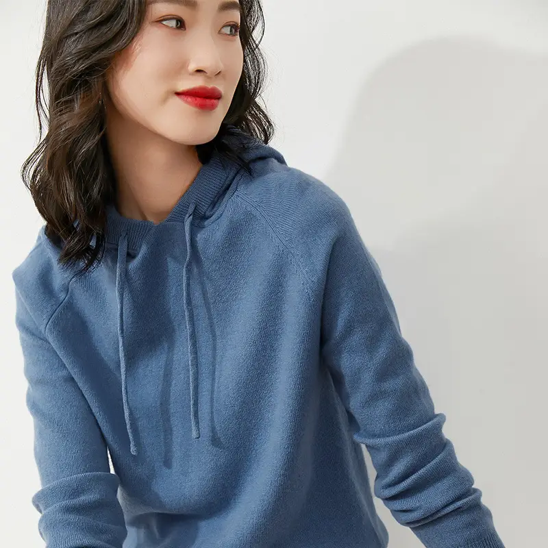 Women Red Hooded Sweatshirt Spring Autumn Wear