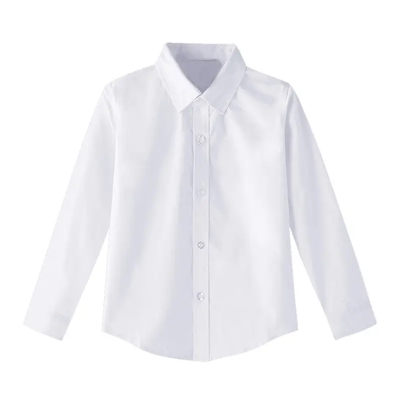 White Pure Cotton Boys Girls Shirts for School Uniforms - Image 6