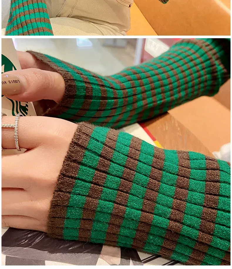 Women Striped Turtleneck Sweater Winter Top — feature 16