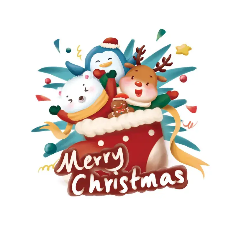 Christmas Window Decor Electrostatic Stickers Santa Claus - Image 40