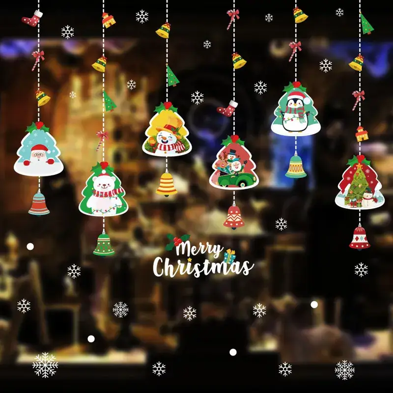 Christmas Window Decor Electrostatic Stickers Santa Claus - Image 20