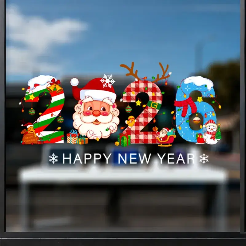 Christmas Window Decor Electrostatic Stickers Santa Claus - Image 3