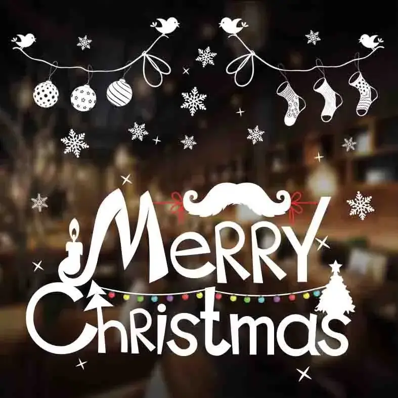 Christmas Window Decor Electrostatic Stickers Santa Claus - Image 9