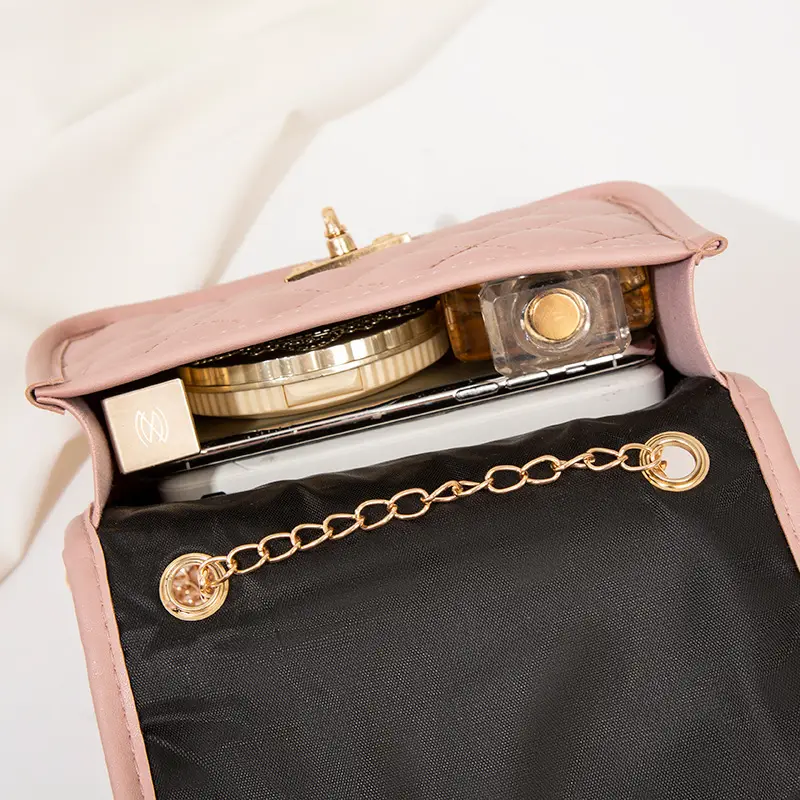 Black Embroidered Quilted Shoulder Bag for Women - Image 8