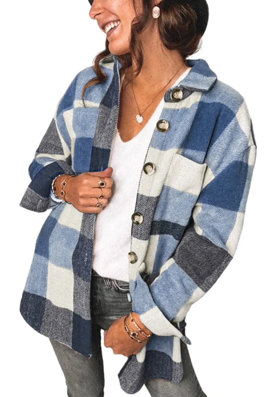 Women Plaid Jacket Autumn Winter Cross Border New Style - Image 2