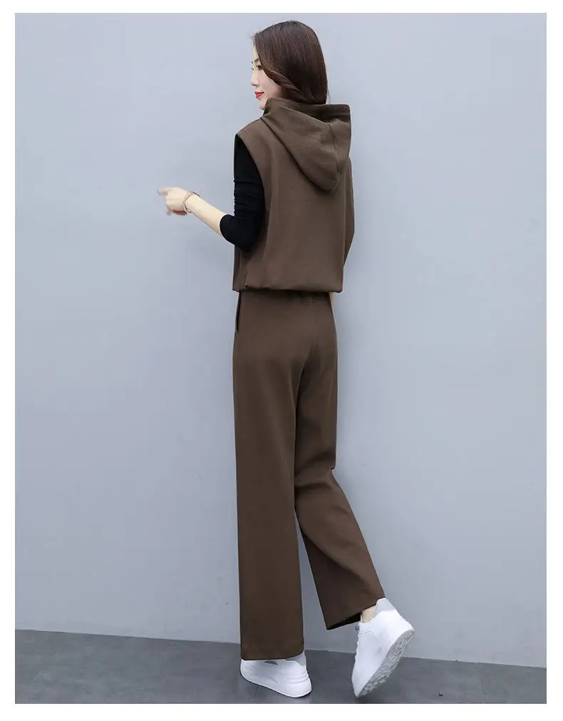 Women's 2025 Slimming Black Wide Leg Pants Suit Set — feature 11
