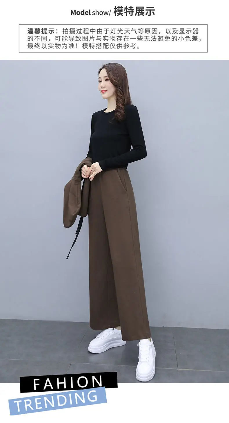 Women's 2025 Slimming Black Wide Leg Pants Suit Set — feature 2