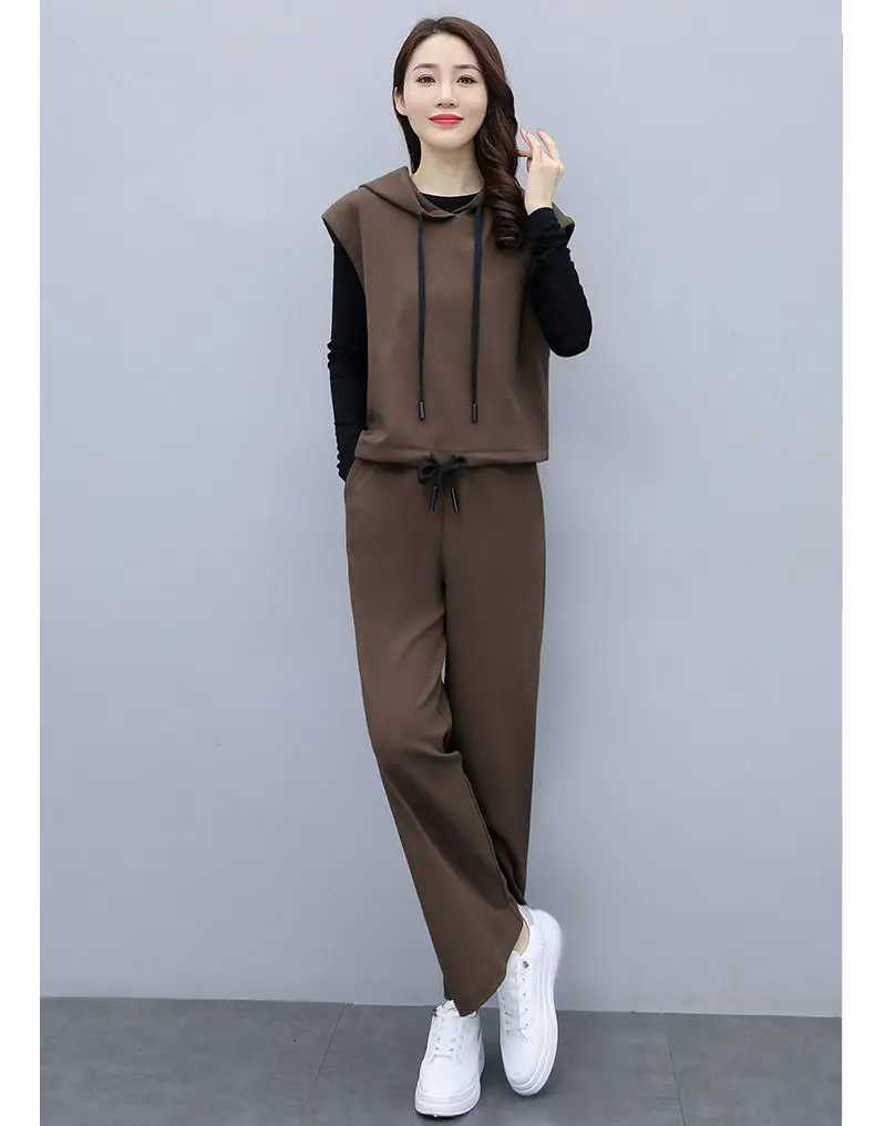 Women's 2025 Slimming Black Wide Leg Pants Suit Set — feature 3