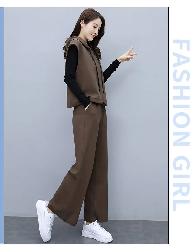 Women's 2025 Slimming Black Wide Leg Pants Suit Set — feature 4