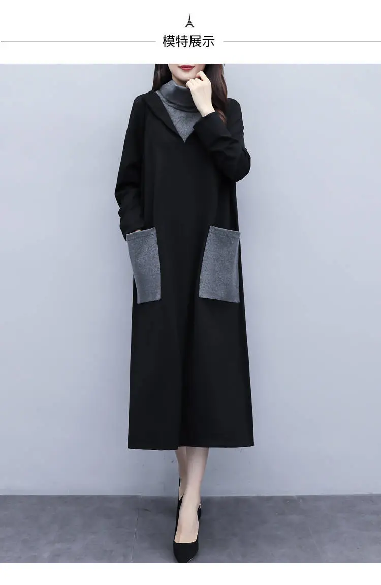 Black Long Sleeve Kojop Dress for Women Mid-Length 2021 — feature 9
