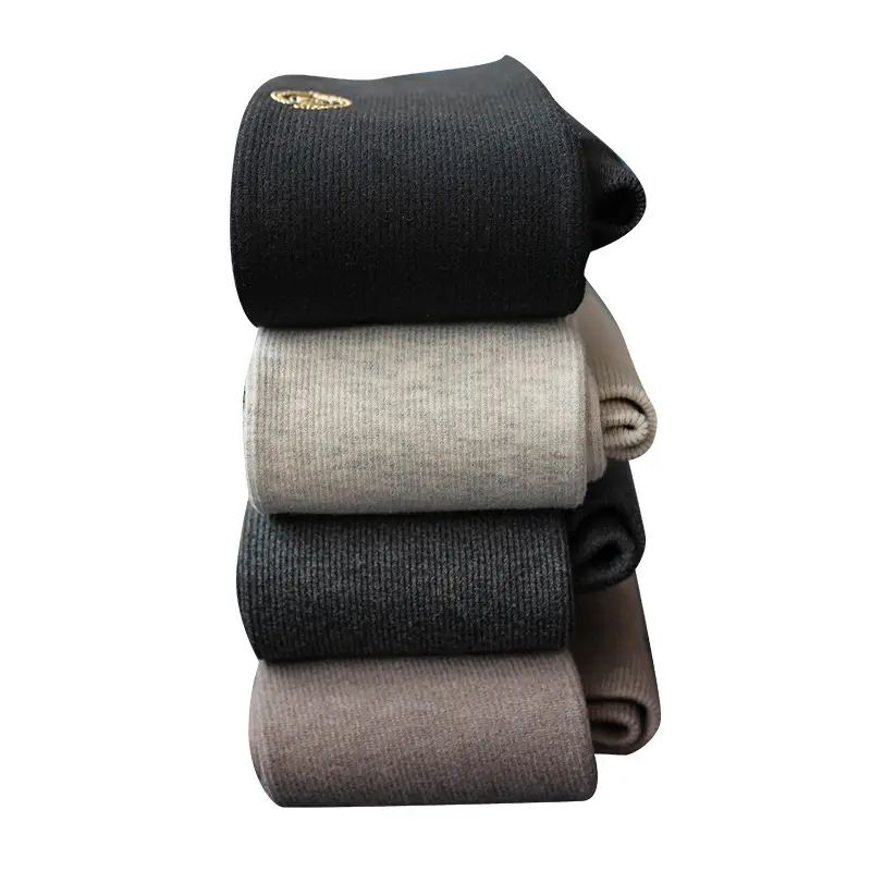 Girls Fleece Leggings with Badge, Grey Thick Pantyhose - Image 10