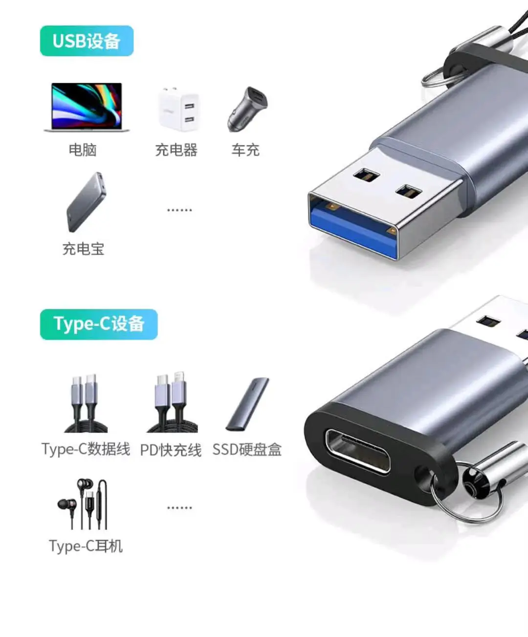 USB3.0 to Type-C OTG Adapter Cable — feature 7