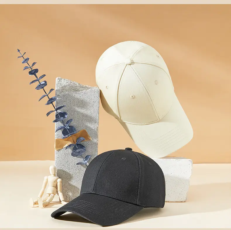 Men Pure Cotton Baseball Cap Large Bristle Black — feature 30