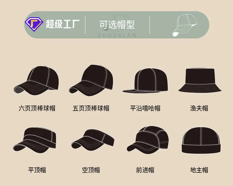 Men Pure Cotton Baseball Cap Large Bristle Black — feature 32