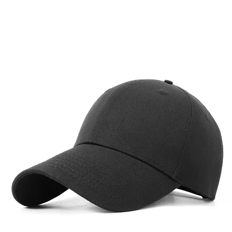 Men Pure Cotton Baseball Cap Large Bristle Black - Image 5
