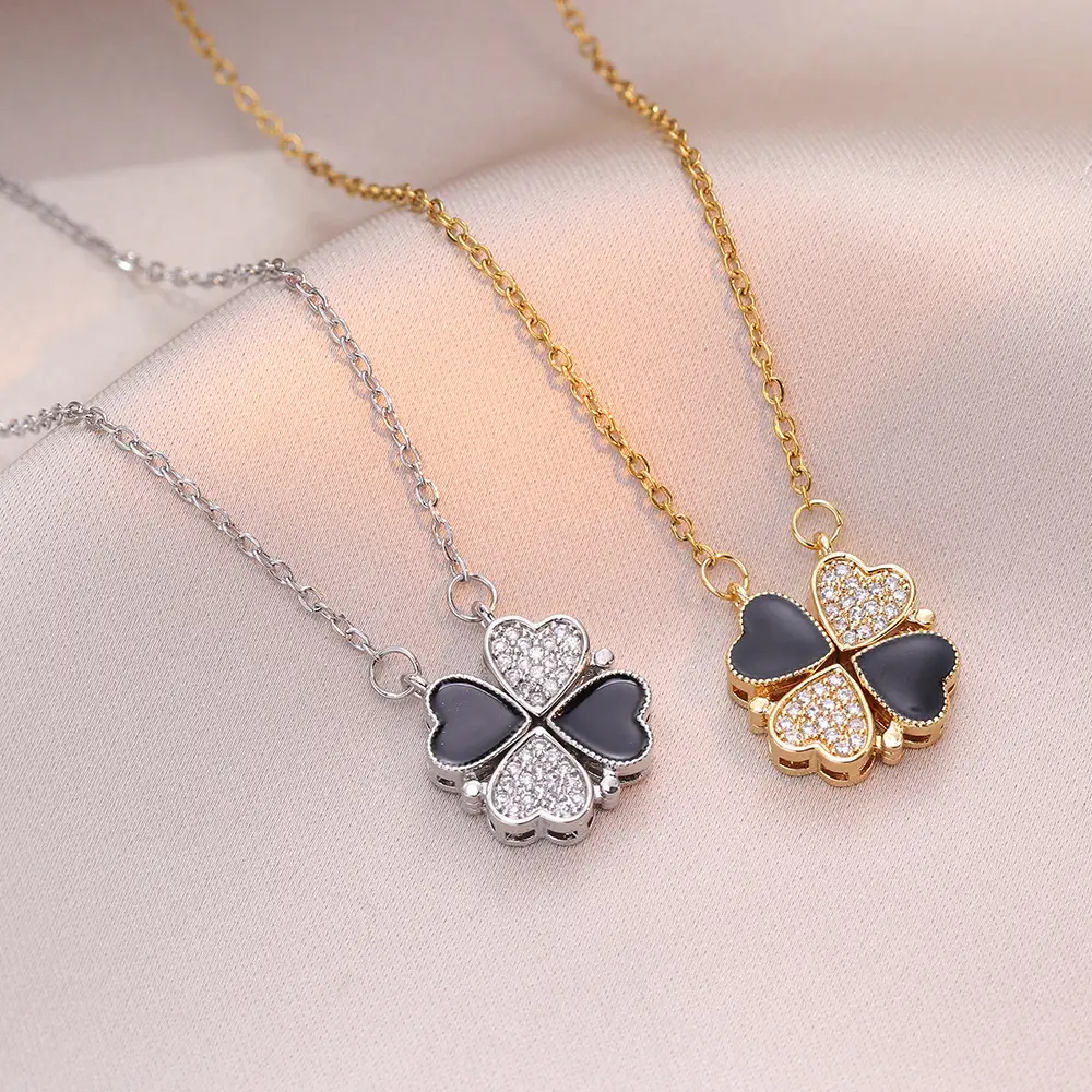 Gold Four Leaf Clover Necklace Set for Women — feature 22