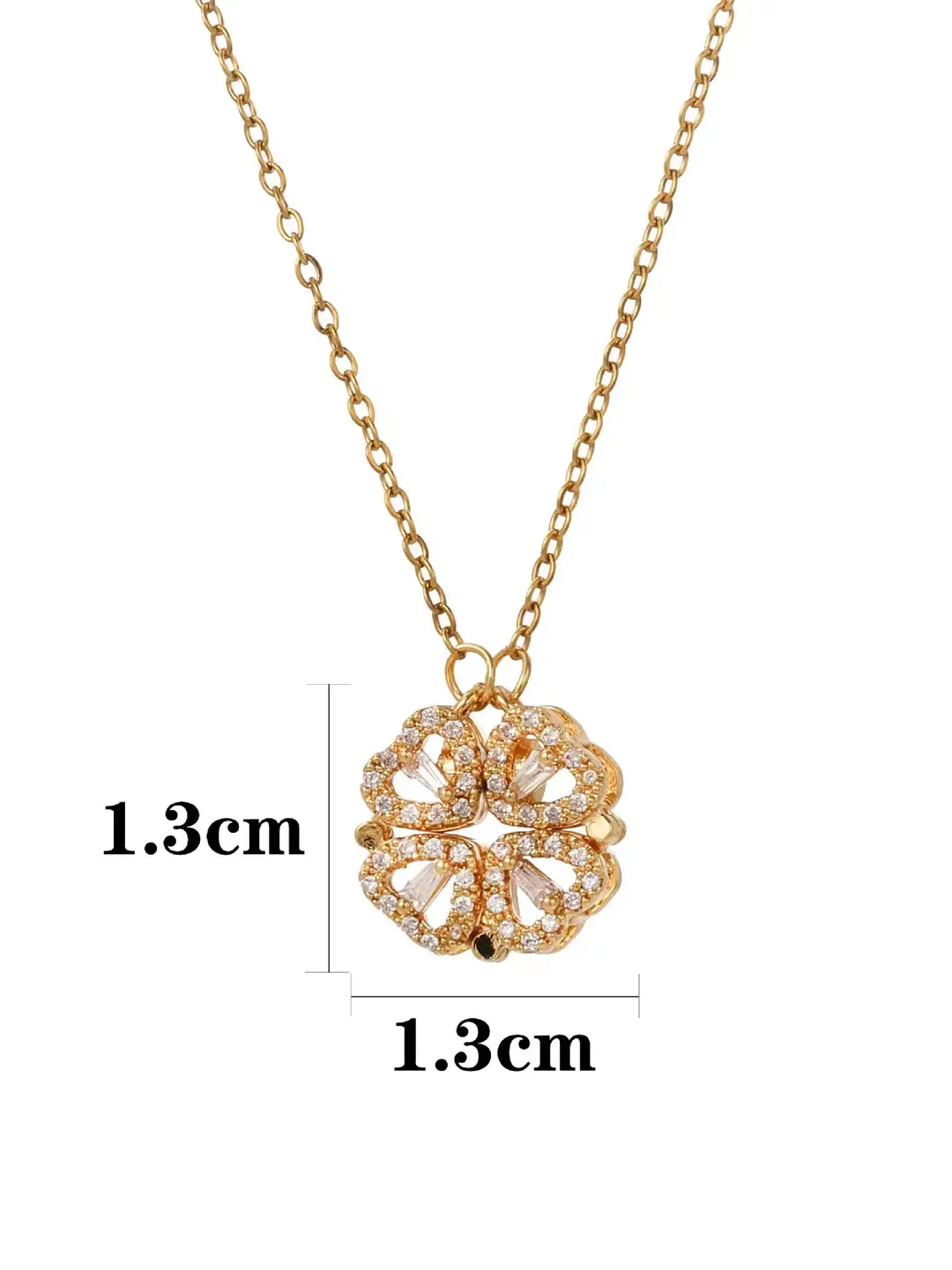 Gold Four Leaf Clover Necklace Set for Women — feature 23