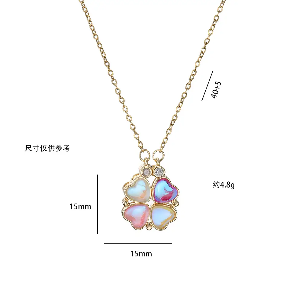 Gold Four Leaf Clover Necklace Set for Women — feature 25