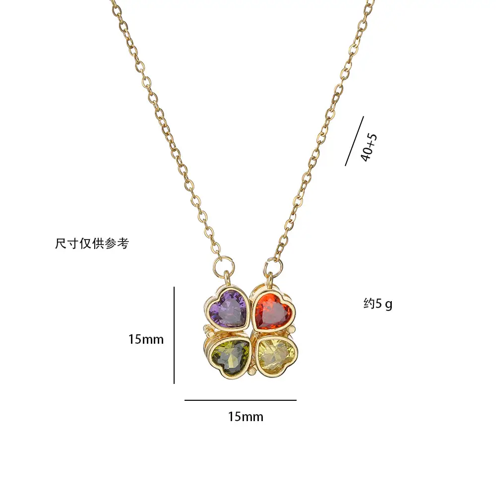 Gold Four Leaf Clover Necklace Set for Women — feature 27