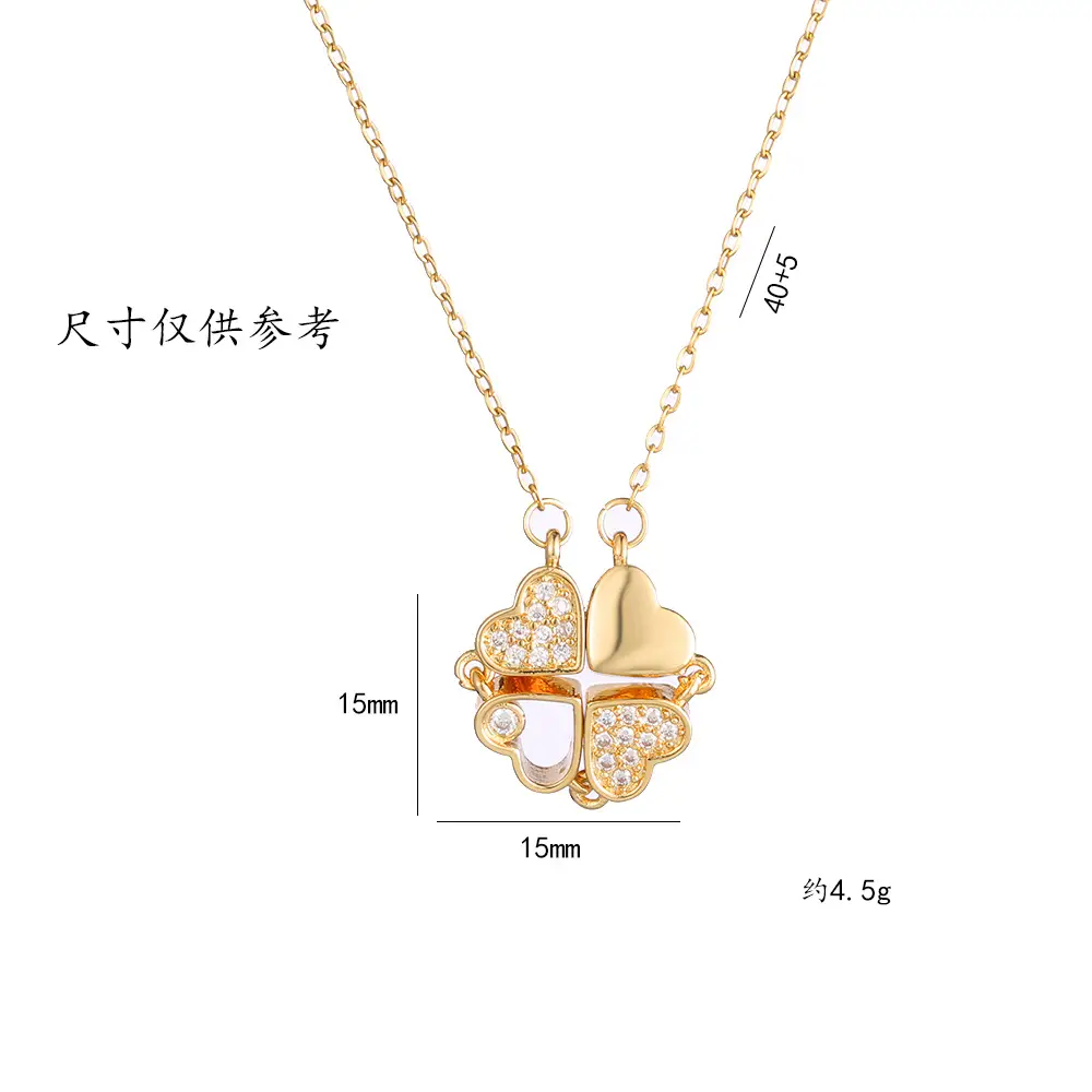 Gold Four Leaf Clover Necklace Set for Women — feature 29