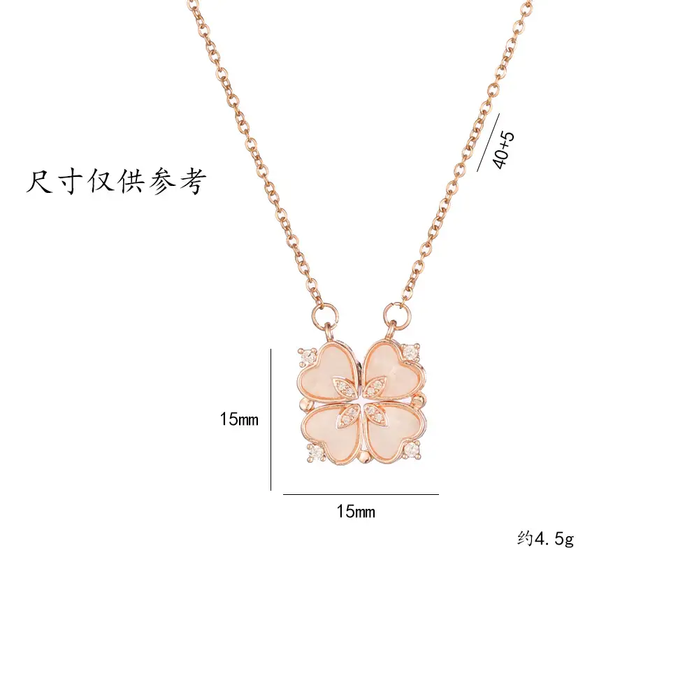Gold Four Leaf Clover Necklace Set for Women — feature 30