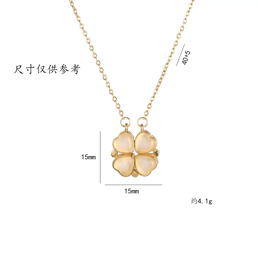 Gold Four Leaf Clover Necklace Set for Women — feature 32