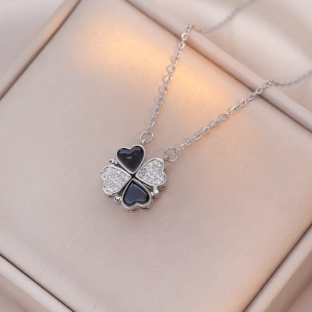 Gold Four Leaf Clover Necklace Set for Women - Image 29
