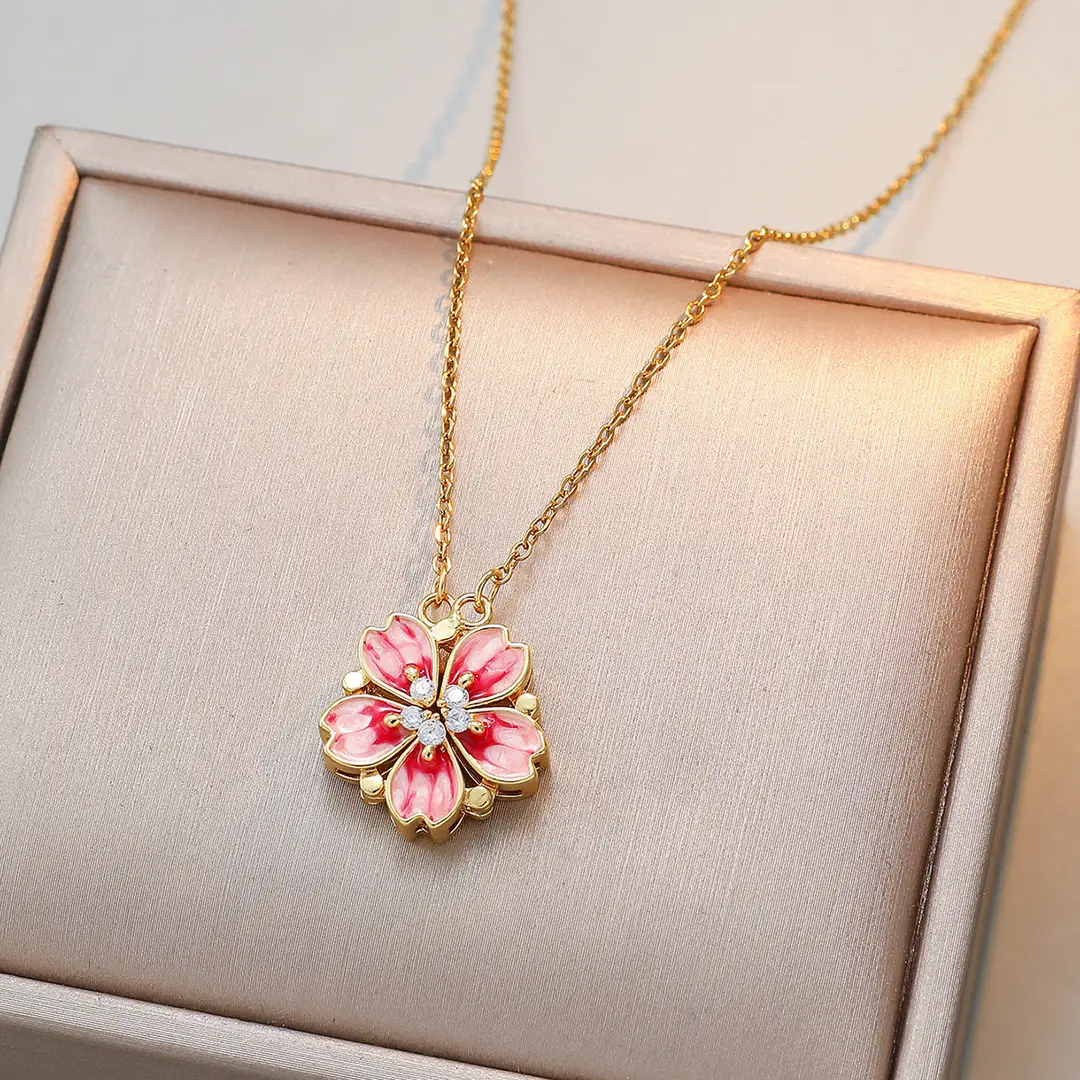 Gold Four Leaf Clover Necklace Set for Women - Image 65