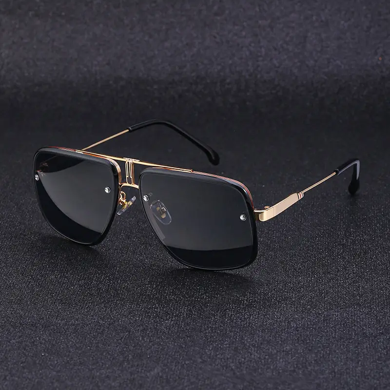 2025 Men's Retro Square Sunglasses with Fleece Neckwarmer
