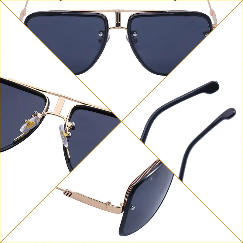 2025 Men's Retro Square Sunglasses with Fleece Neckwarmer