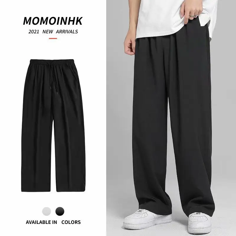 Gray Wide-Leg Men's Summer Trousers - Image 5