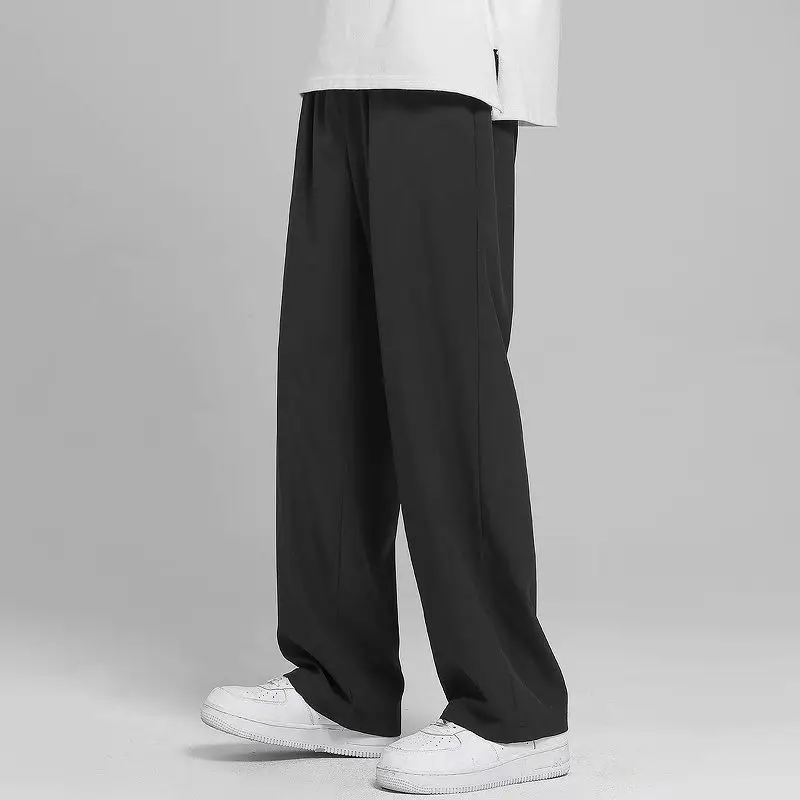 Gray Wide-Leg Men's Summer Trousers - Image 7