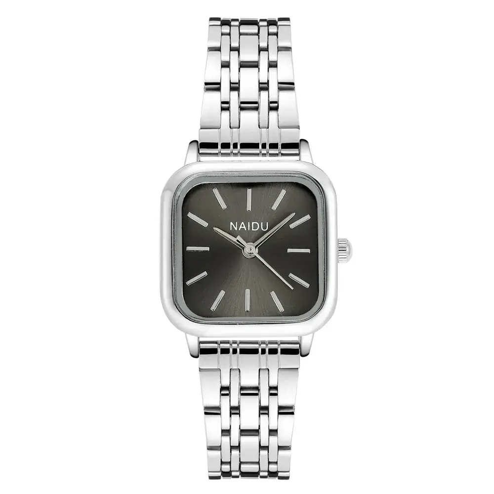 2021 Women's Square Steel Band Quartz Watch Pink Rose Gold
