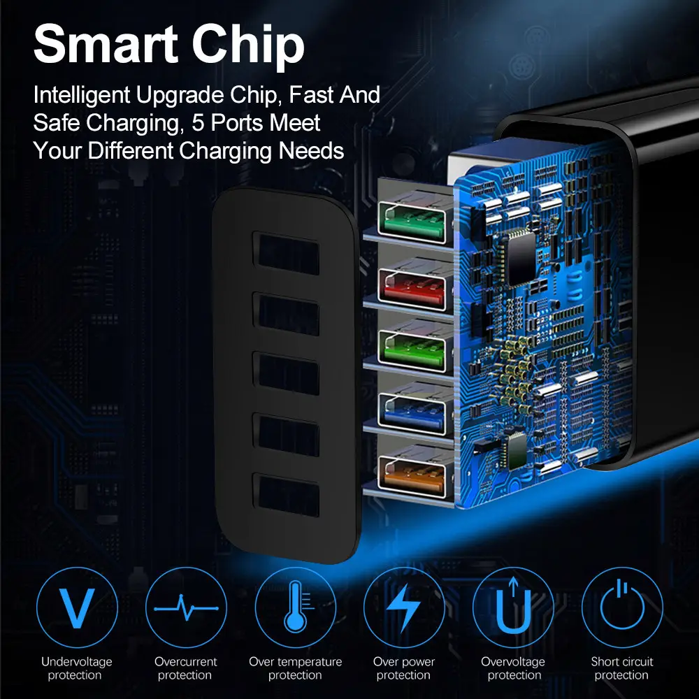 48W Multi-Port USB Charging Head for Phones - Image 5
