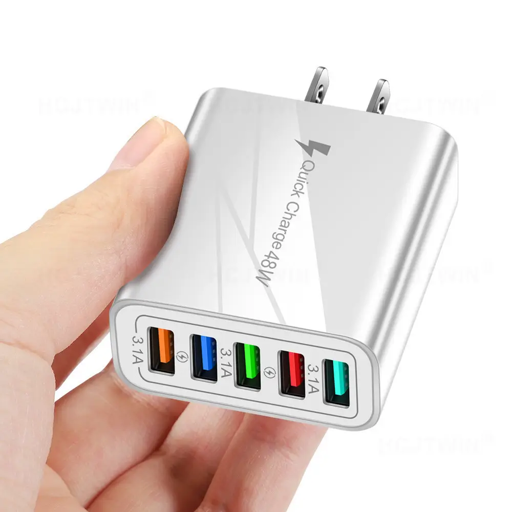 5 USB LED Charging Head for Mobile Phone European American British Standard - Image 3