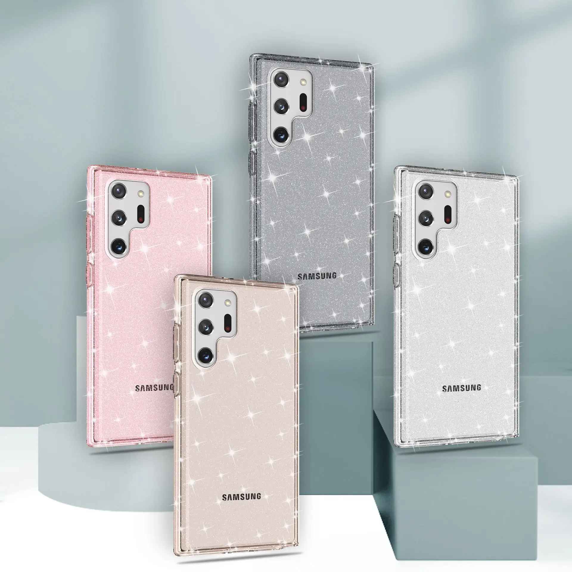 Samsung S22 Ultra Glitter Protective Case Pink - Image 9