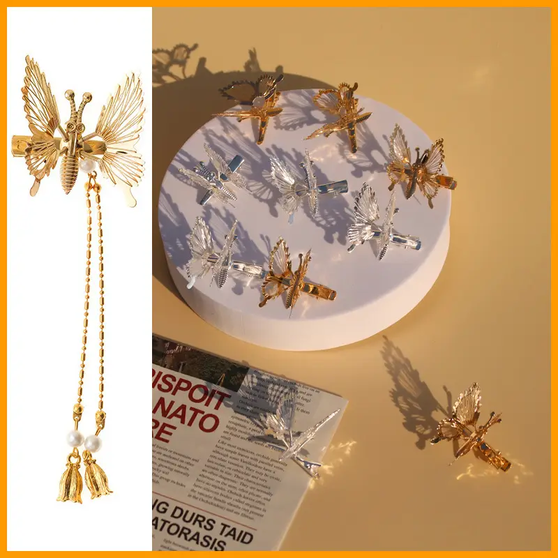 Movable Butterfly Hairpin with Moth Clip for Women - Image 12