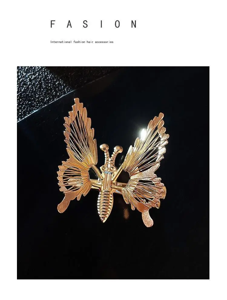 Movable Butterfly Hairpin with Moth Clip for Women — feature 14