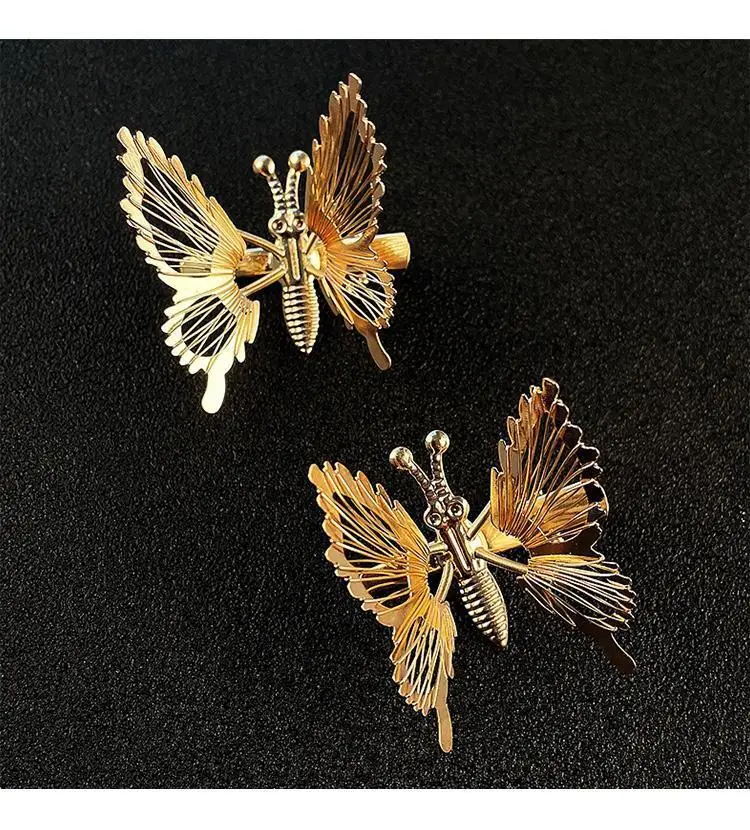 Movable Butterfly Hairpin with Moth Clip for Women — feature 18