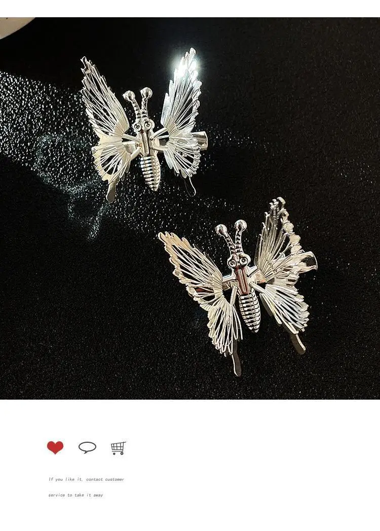 Movable Butterfly Hairpin with Moth Clip for Women — feature 20
