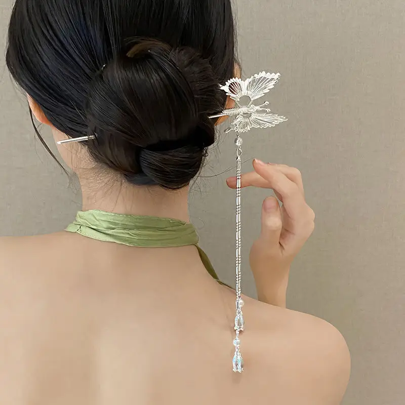 Movable Butterfly Hairpin with Moth Clip for Women — feature 7