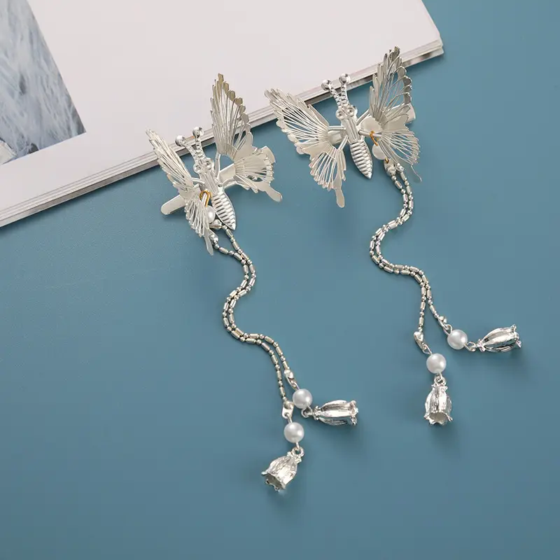 Movable Butterfly Hairpin with Moth Clip for Women — feature 8