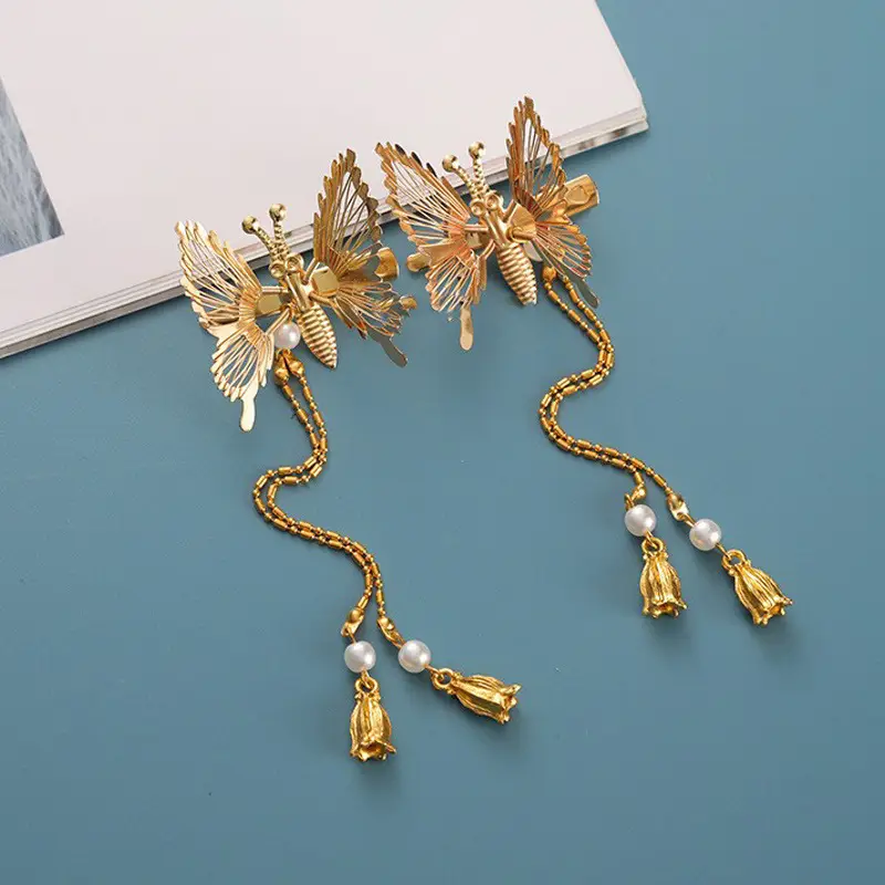 Movable Butterfly Hairpin with Moth Clip for Women — feature 9