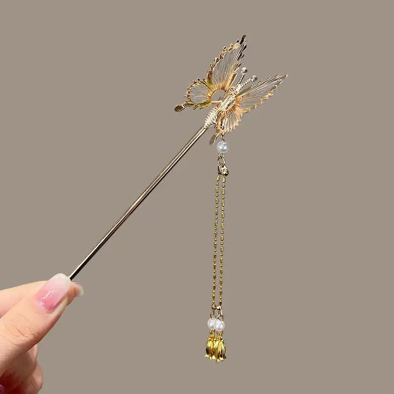 Movable Butterfly Hairpin with Moth Clip for Women - Image 8