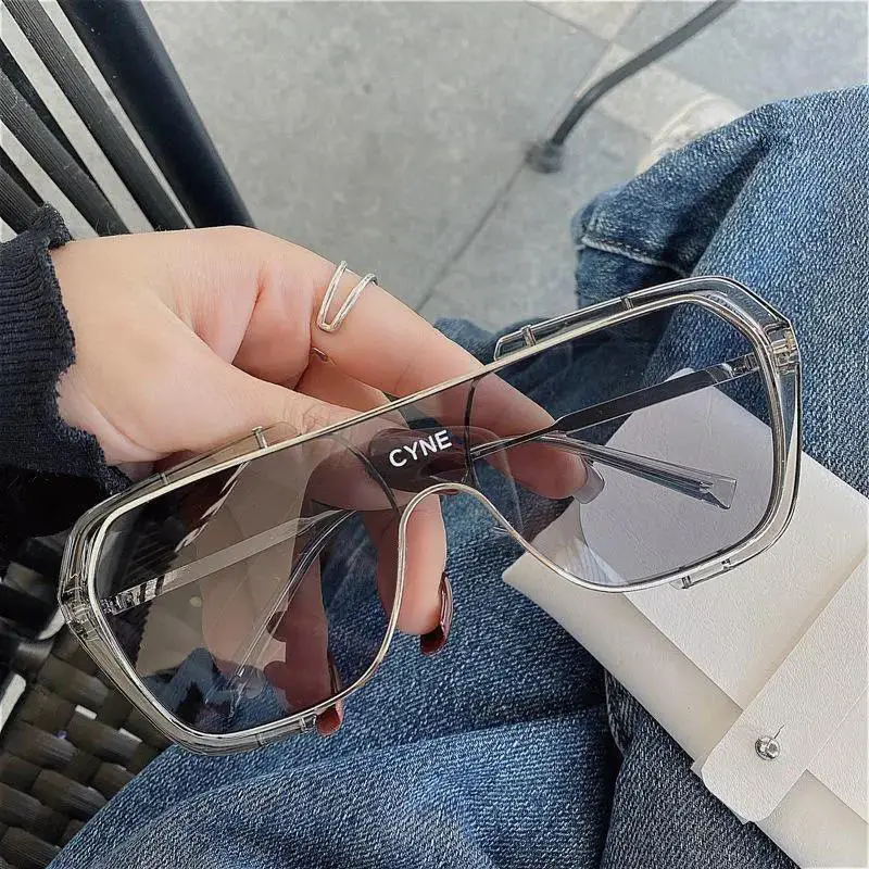 Korean Style Clear Frame Sunglasses for Men Women - Image 6