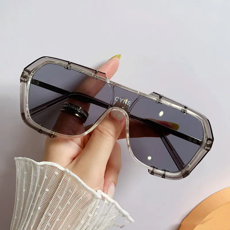 Korean Style Clear Frame Sunglasses for Men Women - Image 2