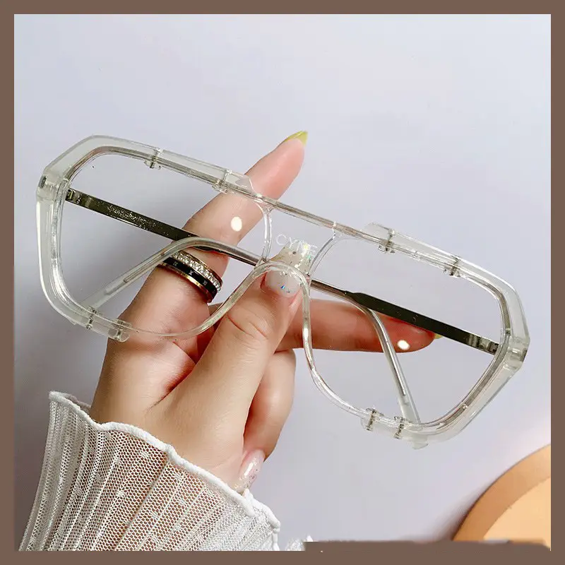 Korean Style Clear Frame Sunglasses for Men Women - Image 4