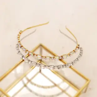 Silver Diamond Leaf Bridal Headband for Women — feature 15