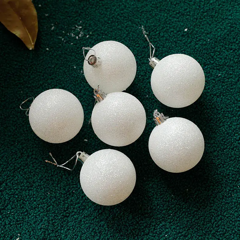 Green Lemon Christmas Balls 6-8cm Transparent Painted Box - Image 6